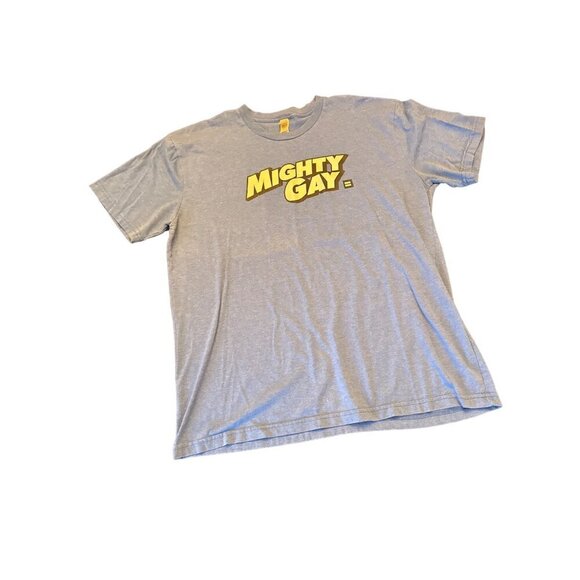 Equality "Mighty Gay" Blue T-Shirt XL - Picture 1 of 4